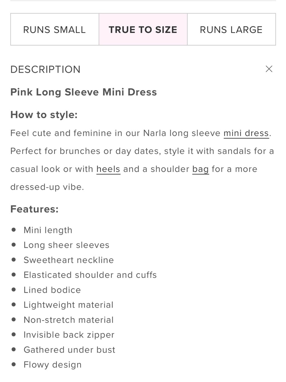 Beginning Boutique Light Pink Puff-Sleeve Mini Dress New With Tags US 8 - Picture 6 of 7
